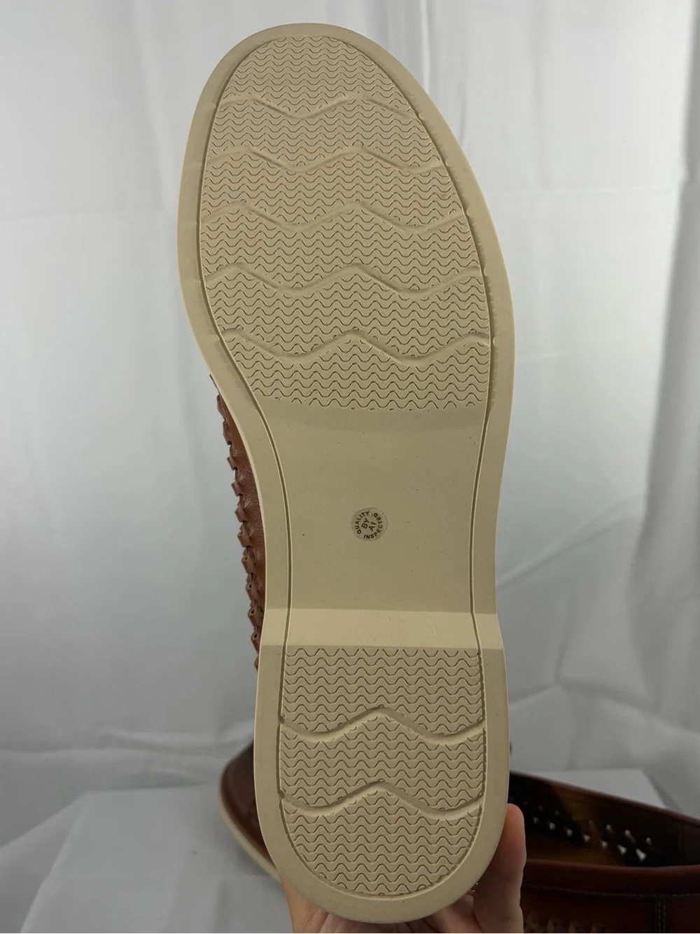 NWT Stafford Men's Size 11 Brown Memory Foam Woven Slip-On Loafers